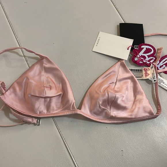 NWT Barbie x Zara pink satin bralette Small - Picture 9 of 11